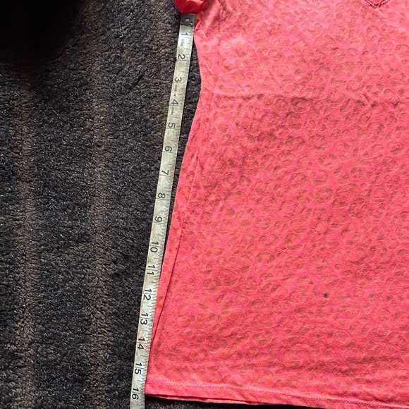 Orange leopard burnout top - Picture 2 of 5